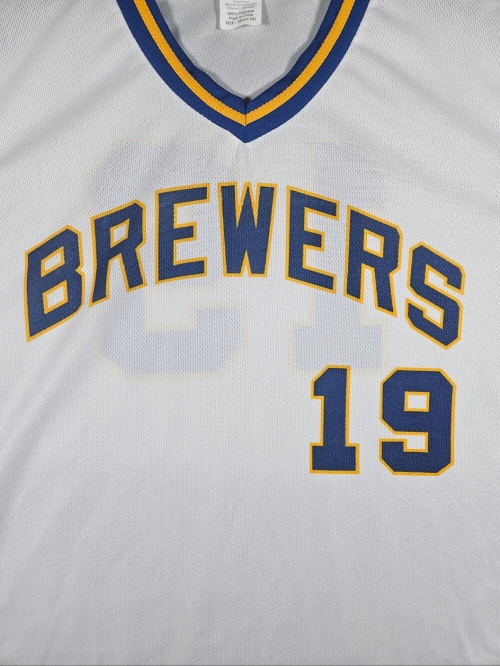 Milwaukee Brewers MLB Baseball Jersey / Colorway - White, Blue, & Yellow / XXL - Picture 9 of 14